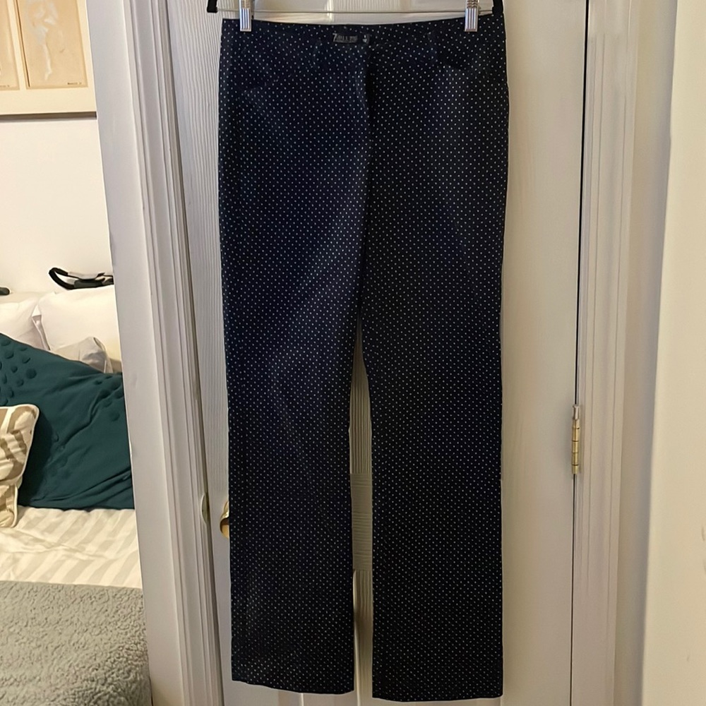 NY&CO Flared Blue and white Polka dot pants